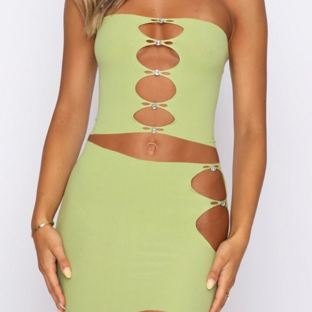 Mesh matching set, brand new, light green